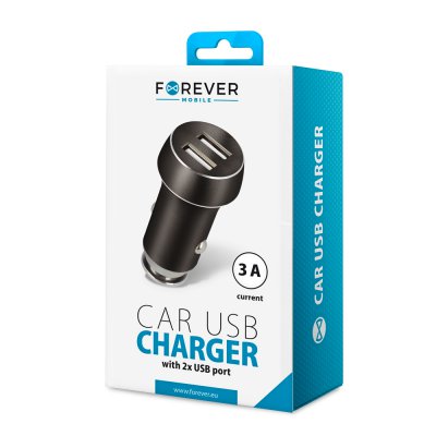 Transmetteur FM Bluetooth Voiture Forever avec chargeur 2.1A