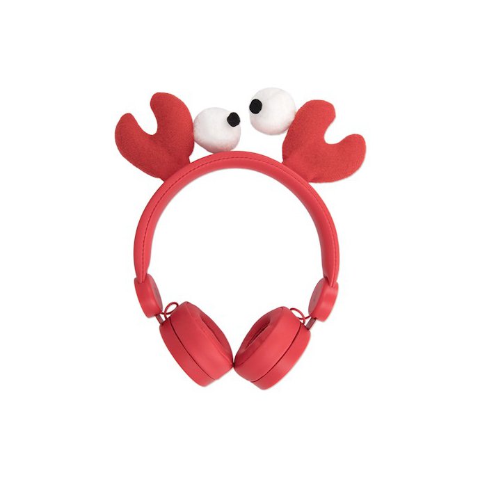 Casque filaire pour enfant en forme de crabe - rouge - Coquediscount