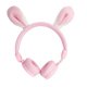 Casque filaire pour enfant en forme de lapin - rose