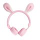 Casque filaire pour enfant en forme de lapin - rose