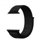 Bracelet 42-44 mm compatible avec Apple Watch Nylon fermeture scratch Noir