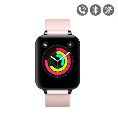 Montre connectée bluetooth avec capteur cardiaque Rose