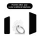 Support anneau rotatif 360° pour Smartphones & Tablettes Fleur Blanche