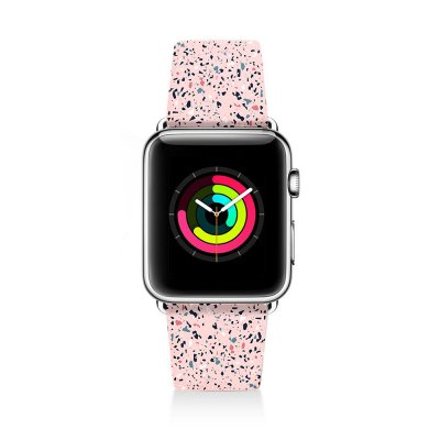 Bracelet Apple Watch en cuir 38-40mm Terrazzo Rose Evetane