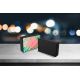 Enceinte bluetooth noire avec verre trempé Tie and Dye Corail Evetane