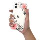 Coque iPhone 11 360 intégrale transparente Fleurs roses Tendance Evetane.