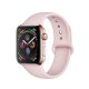 Bracelet 38/40 mm compatible avec Apple Watch silicone - Rose Pale