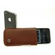 Etui pouch cuir marron Pierre Cardin pour iPhone4/4S 