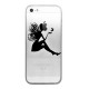 Coque transparente silhouette noire fée pour iPhone 5 / 5S