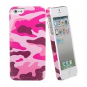 Coque arriere camouflage rose pour apple iphone 5 / 5S plus film ecran