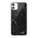 Coque iPhone 11 silicone transparente Marbre noir ultra resistant Protection housse Motif Ecriture Tendance Evetane