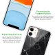 Coque iPhone 11 silicone transparente Marbre noir ultra resistant Protection housse Motif Ecriture Tendance Evetane