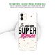 Coque iPhone 11 silicone transparente Super Maman ultra resistant Protection housse Motif Ecriture Tendance Evetane