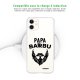 Coque iPhone 11 silicone transparente Papa Barbu ultra resistant Protection housse Motif Ecriture Tendance Evetane