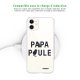 Coque iPhone 11 silicone transparente Papa poule ultra resistant Protection housse Motif Ecriture Tendance Evetane