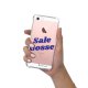 Coque iPhone 5/5S/SE anti-choc souple angles renforcés transparente Sale gosse bleu La Coque Francaise