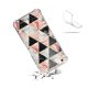 Coque iPhone 5/5S/SE anti-choc souple angles renforcés transparente Triangles marbre La Coque Francaise