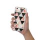 Coque iPhone 5/5S/SE anti-choc souple angles renforcés transparente Triangles marbre La Coque Francaise