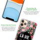Coque iPhone 11 Pro silicone transparente La Vie en Rose ultra resistant Protection housse Motif Ecriture Tendance Evetane