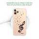 Coque iPhone 11 Pro silicone transparente Note de Musique ultra resistant Protection housse Motif Ecriture Tendance Evetane