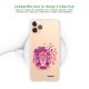 Coque iPhone 11 Pro Max silicone transparente Lion géométrique rose ultra resistant Protection housse Motif Ecriture Tendance Evetane