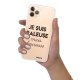 Coque iPhone 11 Pro Max silicone transparente Raleuse Mais Heureuse ultra resistant Protection housse Motif Ecriture Tendance Evetane