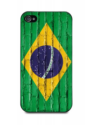 Muvit Coque Noire Bresil Mur Apple Iphone 4S