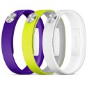 Pack de 3 bracelets violet, jaune et fushia taille L pour Sony SmartBand
