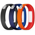 Pack de 3 bracelets Orange, bleu et noir taille S pour Sony SmartBand
