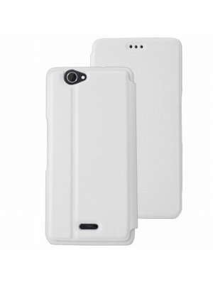 Mocca étui flip case blanc pour Wiko Gateway