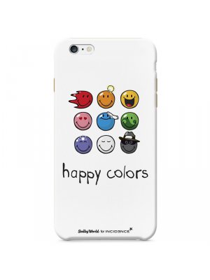 Moxie coque Smiley Happy Colors White pour Apple iPhone 6 4.7