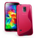 Coque silicone S line Minigel rose Bi-Matières pour Samsung Galaxy S5 Mini