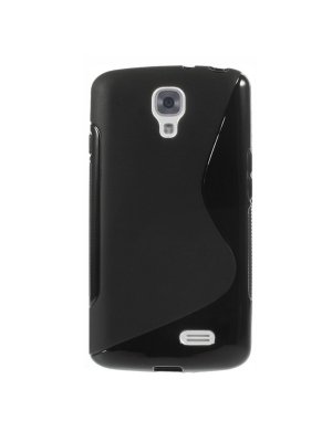 Coque silicone S line Minigel noire Bi-Matières pour LG F70