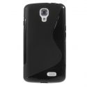 Coque silicone S line Minigel noire Bi-Matières pour LG F70