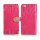 Etui livre croco rose à strass pour Apple iPhone 6 Plus 5.5''