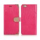 Etui livre croco rose à strass pour Apple iPhone 6 Plus 5.5''