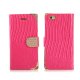 Etui livre croco rose à strass pour Apple iPhone 6 4.7''