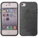 Coque silicone effet metalique noir iPhone 4 / 4S