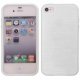 Coque silicone effet metalique blanc pour iPhone 4 / 4S
