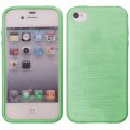 Coque silicone effet métallique vert pour iPhone 4 / 4S