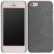 Coque silicone effet metalique noir pour iPhone 5 / 5S