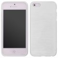 Coque silicone effet métallique blanc pour iPhone 5 / 5S