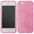 Coque silicone effet métallique rose pour iPhone 5 / 5S