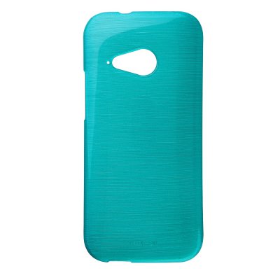 Coque silicone effet métallique bleu pour HTC One M8 Mini 2