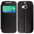 Etui livre noir pour HTC ONE (M8)