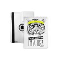 Etui livre I'm a tiger pour Apple iPad 2/3/4