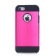 Coque hublot bi-matières rose et noir pour iPhone 5 / 5S