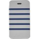 Etui folio Marinière blanche et bleue Jean Paul Gaultier pour iPhone 4/4S