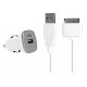 Mini chargeur allume-cigare blanc pour iPhone/iPod