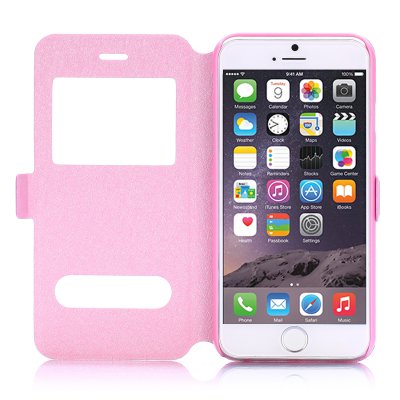 Etui livre fenêtres rose pour Apple iPhone 6 4.7''